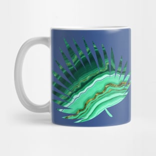 Green Marble Leaf II Mug